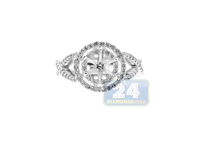 ...  Rings  14K White Gold 0.49 ct Diamond Engagement Ring Setting