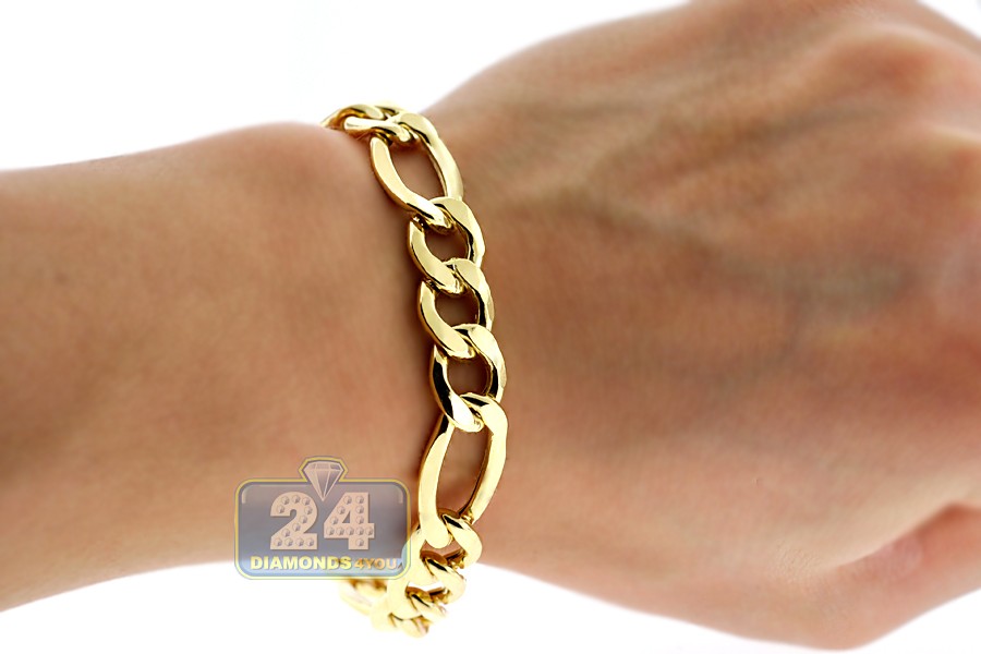 Gold figaro bracelet mens Clearance