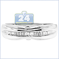 14K White Gold 0.16 ct Diamond Womens Ring - 24diamonds.com