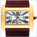 Cartier Tank Divan 18kt Yellow Gold Ladies Watch W6300556 - 24diamonds.com