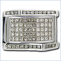 14K White Gold Mens 1.70 ct Diamond Ring - 24diamonds.com