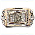 14K Rose Gold Mens 1.50 ct Diamond Ring - 24diamonds.com