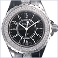 Chanel J12 Diamond Date Quartz Ceramic Watch H1338 - 24diamonds.com