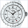 Chanel J12 GMT White Ceramic Unisex Watch H2126 - 24diamonds.com