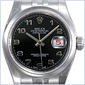 Rolex Oyster Perpetual Datejust Mens Watch 116200-BKAJ - 24diamonds.com