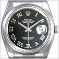 Rolex Oyster Perpetual Datejust Mens Watch 116200-BKSBRO - 24diamonds.com