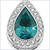 14K White Gold 3.45 ct Blue Diamond Pendant - 24diamonds.com