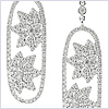14K White Gold 1.07 ct Diamond Drop  Womens Earrings - 24diamonds.com