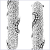 14K White Gold 10.43 ct Diamond Hoop Womens Earrings - 24diamonds.com