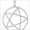 14K White Gold 1.13 ct Diamond Womens Star Pendant - 24diamonds.com