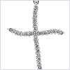 14K White Gold 0.50 ct Diamond Womens Cross Pendant - 24diamonds.com