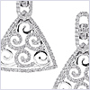 14K White Gold 0.90 ct Diamond Womens Earrings - 24diamonds.com