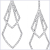 14K White Gold 1.43 ct Diamond Womens Dangle Earrings - 24diamonds.com