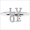 14K White Gold 0.12 ct Diamond Womens Love Ring - 24diamonds.com