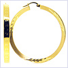 10K Yellow Gold Hoop Womens Earrings 1 15/16 Inches - 24diamonds.com