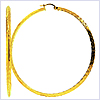 10K Yellow Gold Hoop Womens Earrings 2 3/4 Inches - 24diamonds.com