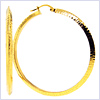 10K Yellow Gold Hoop Womens Earrings 1 15/16 Inches - 24diamonds.com