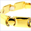 10K Yellow Gold Womens Link Bracelet  7 Inches - 24diamonds.com