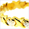 10K Yellow Gold Womens Heart Bracelet 8 Inches - 24diamonds.com