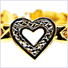 10K White Gold Womens Heart Bracelet 7 Inches - 24diamonds.com