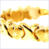 10K Yellow Gold Womens Heart Bracelet 7 Inches - 24diamonds.com