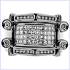 14K White Gold 0.97 ct Diamond Mens Black Ring - 24diamonds.com
