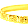 10K Yellow Gold Womens Bangle Bracelet 7 Inches - 24diamonds.com