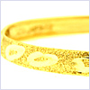 10K Yellow Gold Womens Bangle Bracelet 7 Inches - 24diamonds.com