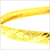 10K Yellow Gold Womens Bangle Bracelet 8 Inches - 24diamonds.com
