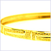 10K Yellow Gold Womens Bangle Bracelet 8 Inches - 24diamonds.com