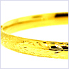 10K Yellow Gold Womens Bangle Bracelet 6 Inches - 24diamonds.com