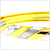 10K Two Tone Gold Womens Bangle Bracelet 8 Inches - 24diamonds.com