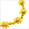 10K Yellow Gold Womens Ladybugs Bracelet 7 Inches - 24diamonds.com