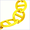 10K Yellow Gold Mens Mariner Bracelet 9 1/2 Inches - 24diamonds.com