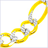 10K Two Tone Gold Mens Figaro Bracelet 8 Inches - 24diamonds.com