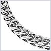 10K White Gold Mens Franco Bracelet 9 3/4 Inches - 24diamonds.com