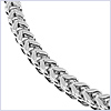 10K White Gold Mens Franco Bracelet 8 3/4 Inches - 24diamonds.com
