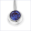 14K White Gold 0.75 ct Diamond Navel Ring - 24diamonds.com