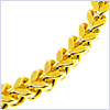 10K Yellow Gold Mens Franco Bracelet 9 1/2 Inches - 24diamonds.com