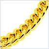 10K Yellow Gold Mens Franco Bracelet 9 1/2 Inches - 24diamonds.com