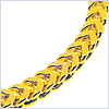 10K Yellow Gold Mens Franco Bracelet 8 Inches - 24diamonds.com