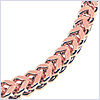 10K Rose Gold Mens Franco Bracelet 9 1/2 Inches - 24diamonds.com
