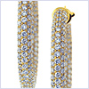 18K Yellow Gold 11.81 ct Diamond Womens Hoop Earrings - 24diamonds.com