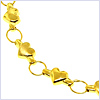 10K Yellow Gold Womens Ankle Bracelet 10 1/2 Inches - 24diamonds.com