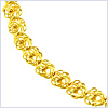 10K Yellow Gold Women's Ankle Bracelet 253 mm - 24diamonds.com