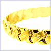 10K Yellow Gold Womens Ankle Bracelet 10 1/2 Inches - 24diamonds.com