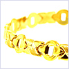 10K Yellow Gold Womens Ankle Bracelet 10 Inches - 24diamonds.com