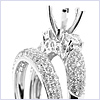 18K White Gold 1.08 ct Diamond Womens Engagement Ring Set - 24diamonds.com