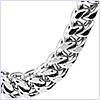 10K White Gold Mens Franco Chains 30 Inches - 24diamonds.com