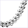 10K White Gold Franco Mens Chain 30 Inches - 24diamonds.com